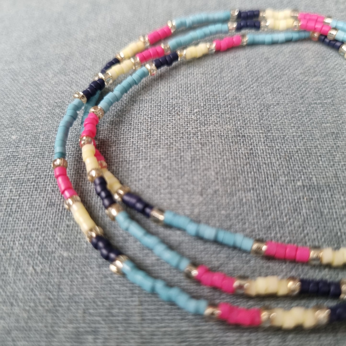 Collier bracelet 3 rangs transformable EVA