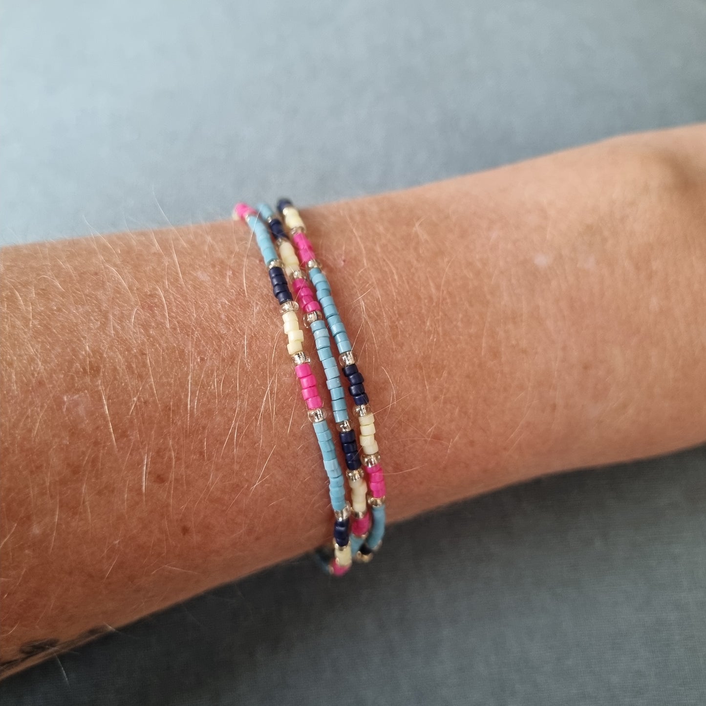 Collier bracelet 3 rangs transformable EVA