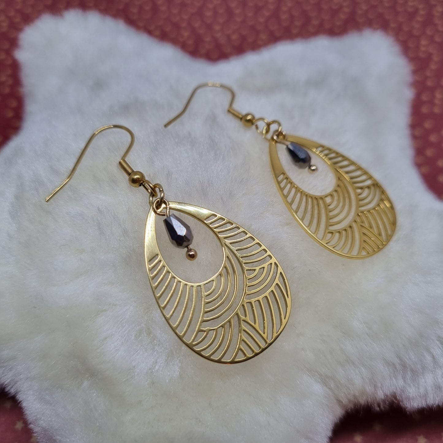 Boucles d'oreilles pendantes goutte AIMEE