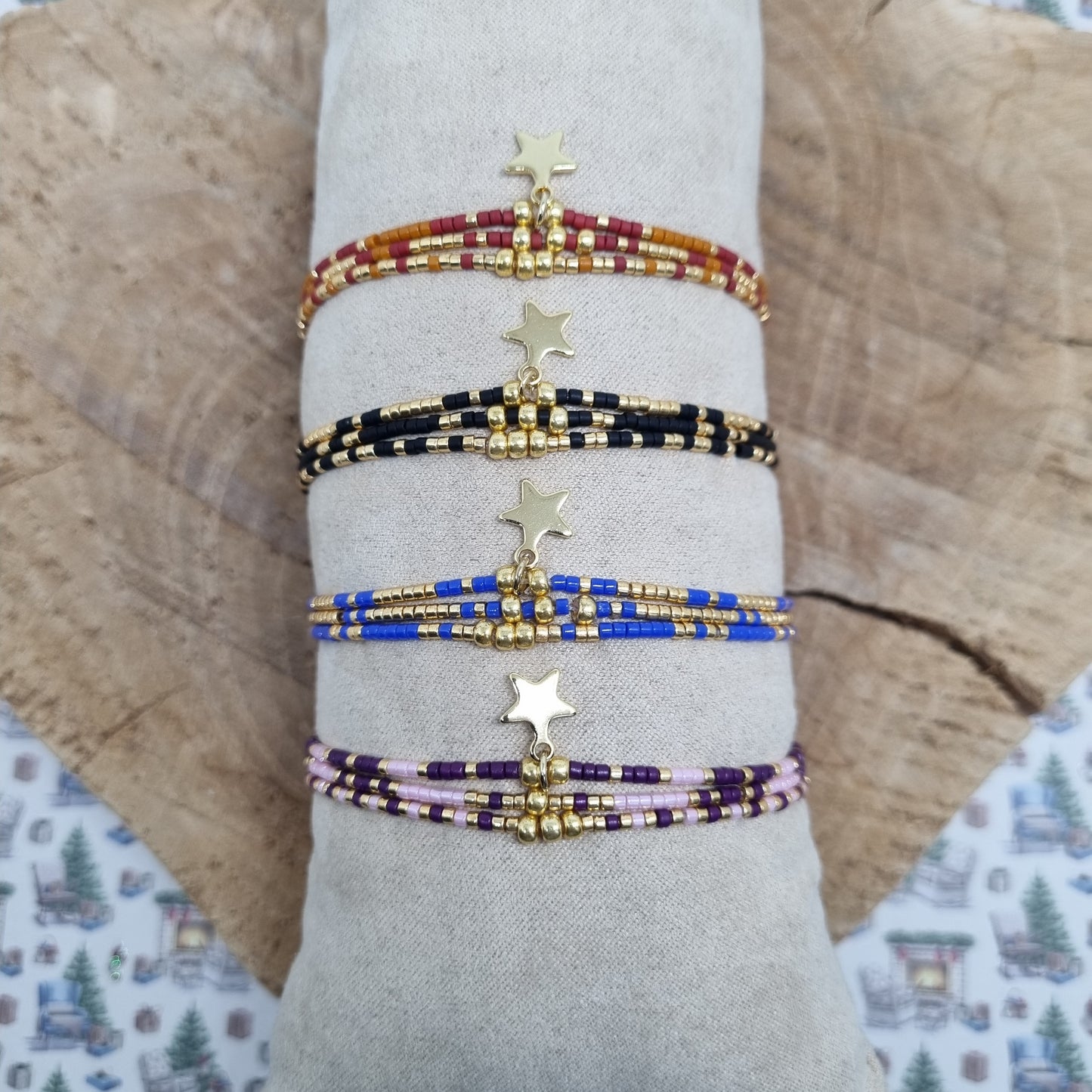 Bracelet multi rangs doré LES ALPHAS