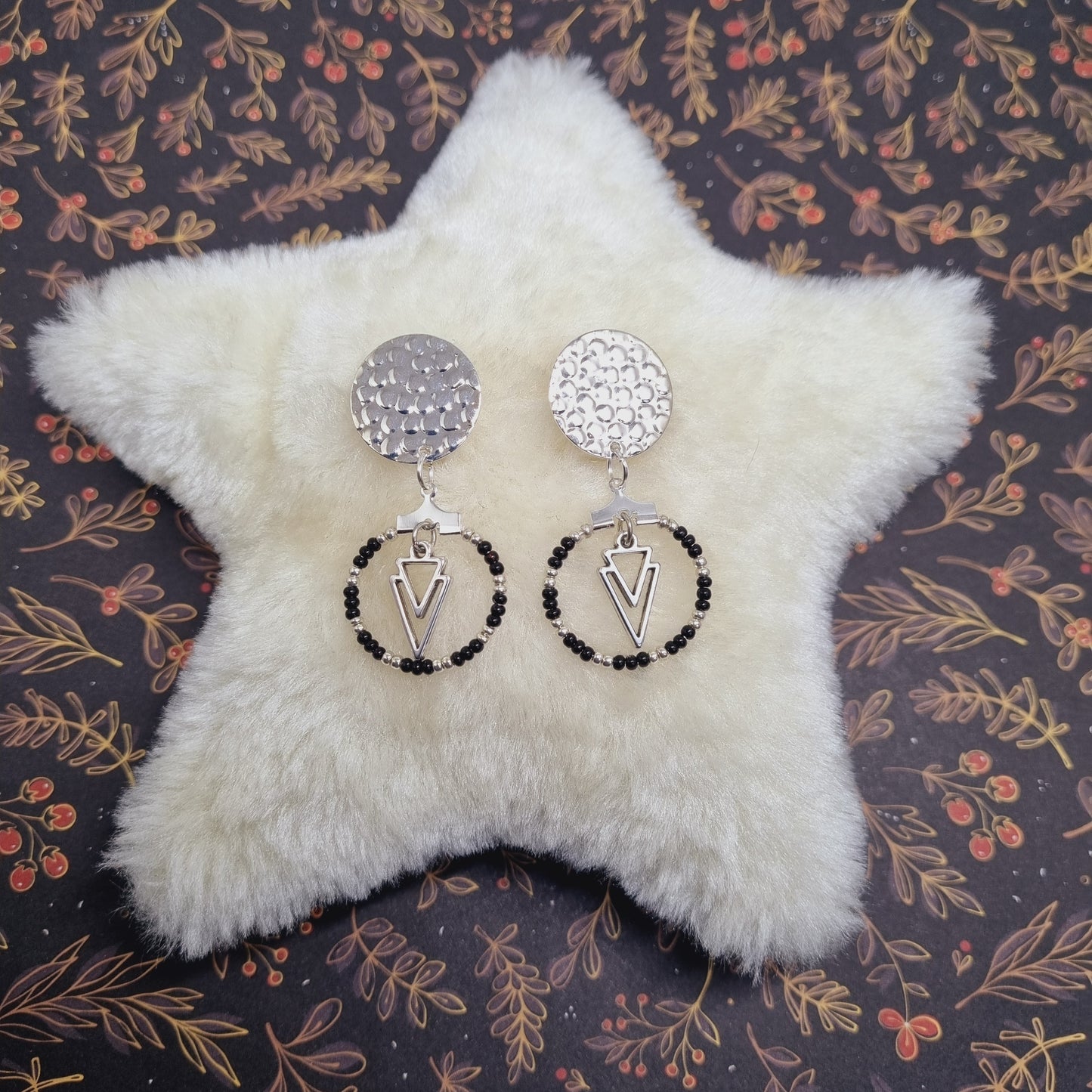 Clips boucles d'oreilles argent IRIS