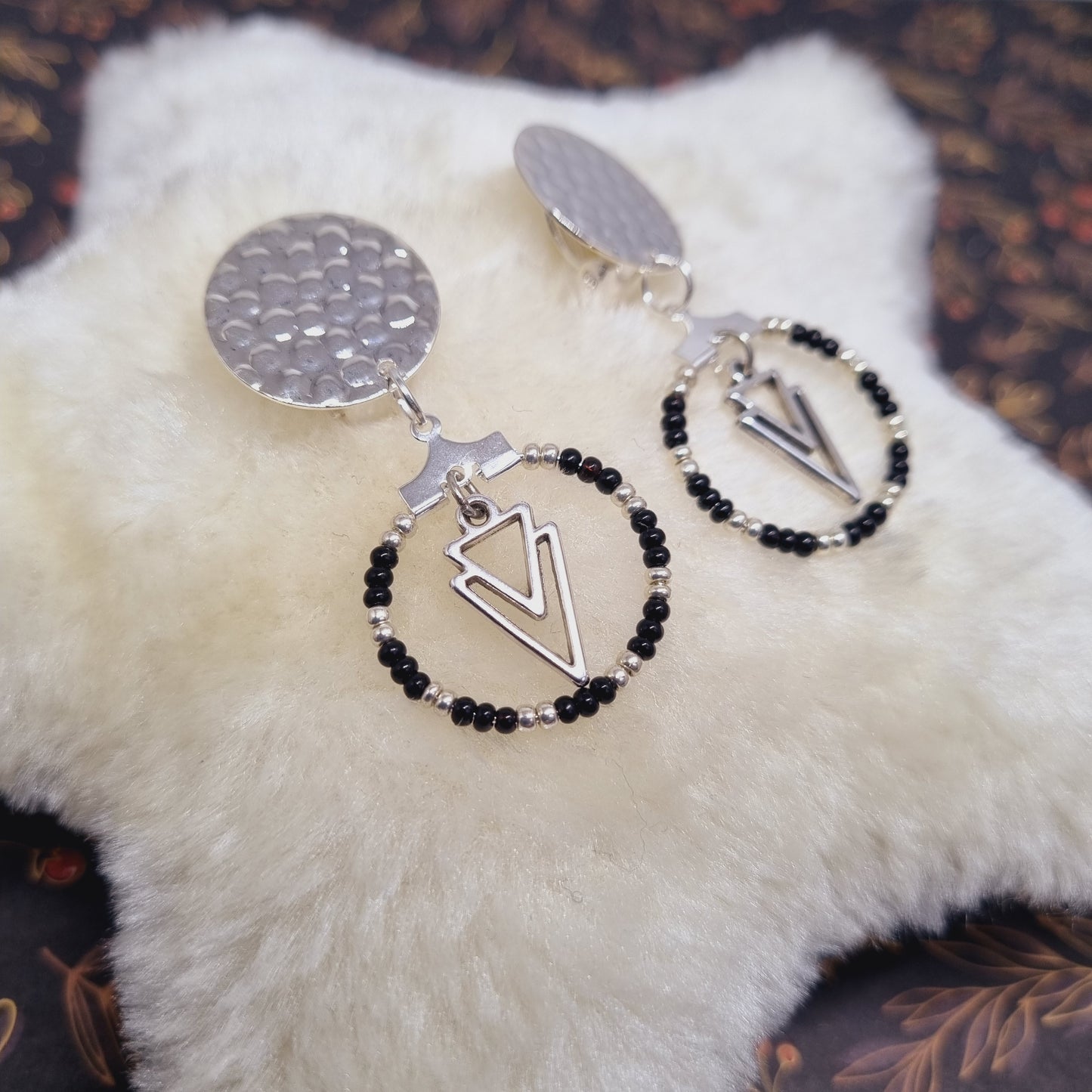 Clips boucles d'oreilles argent IRIS