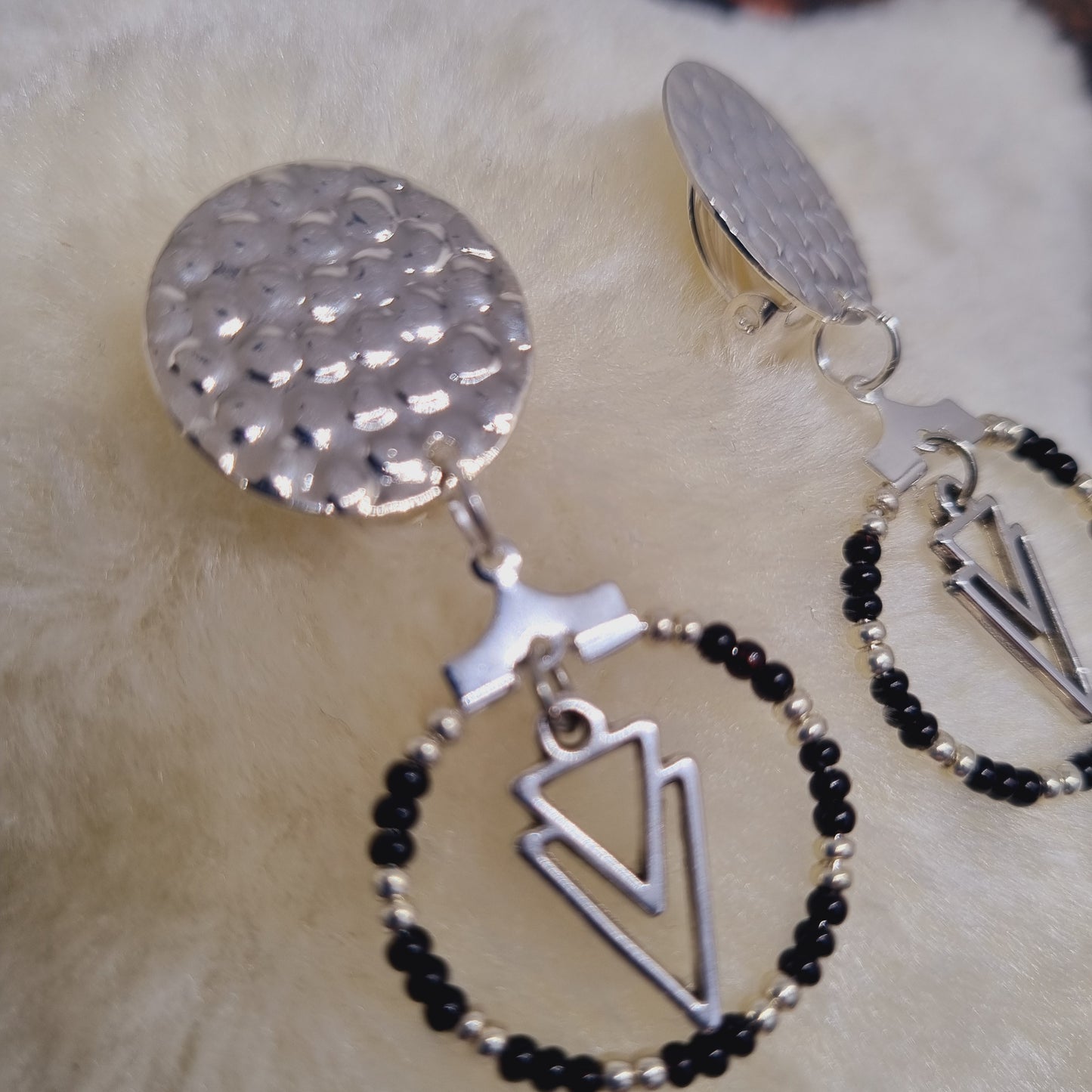 Clips boucles d'oreilles argent IRIS