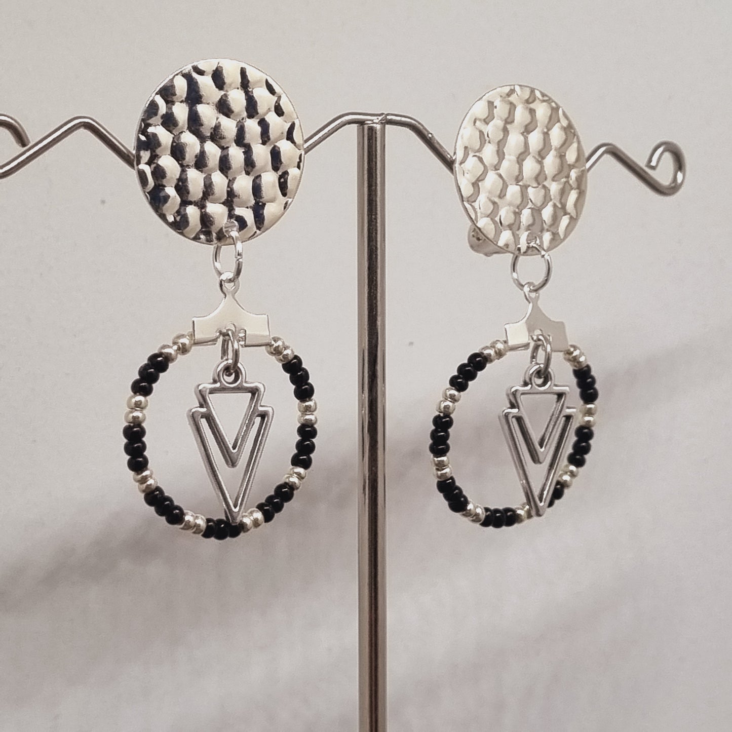 Clips boucles d'oreilles argent IRIS