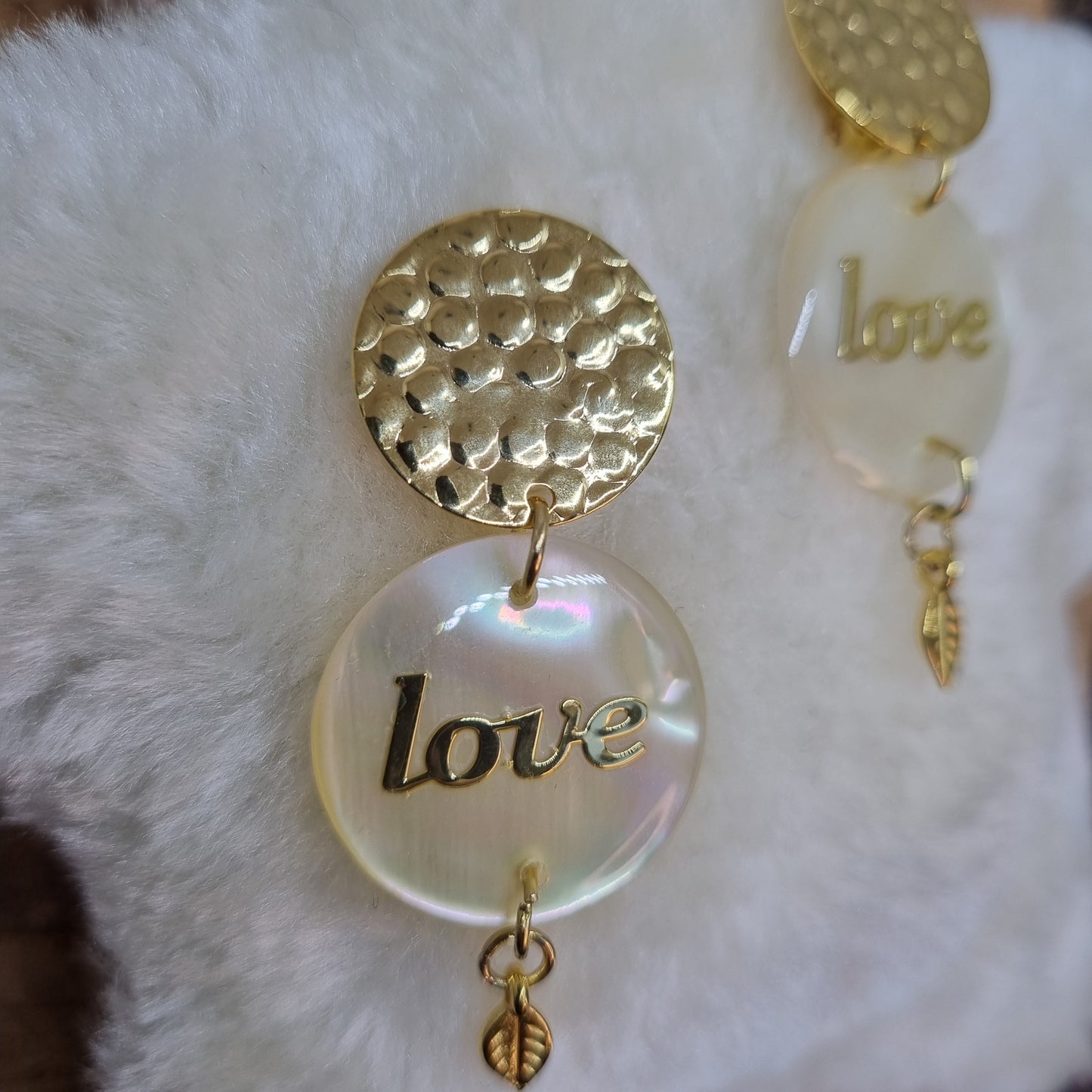Clips d'oreilles plaqué or et nacre DARLING