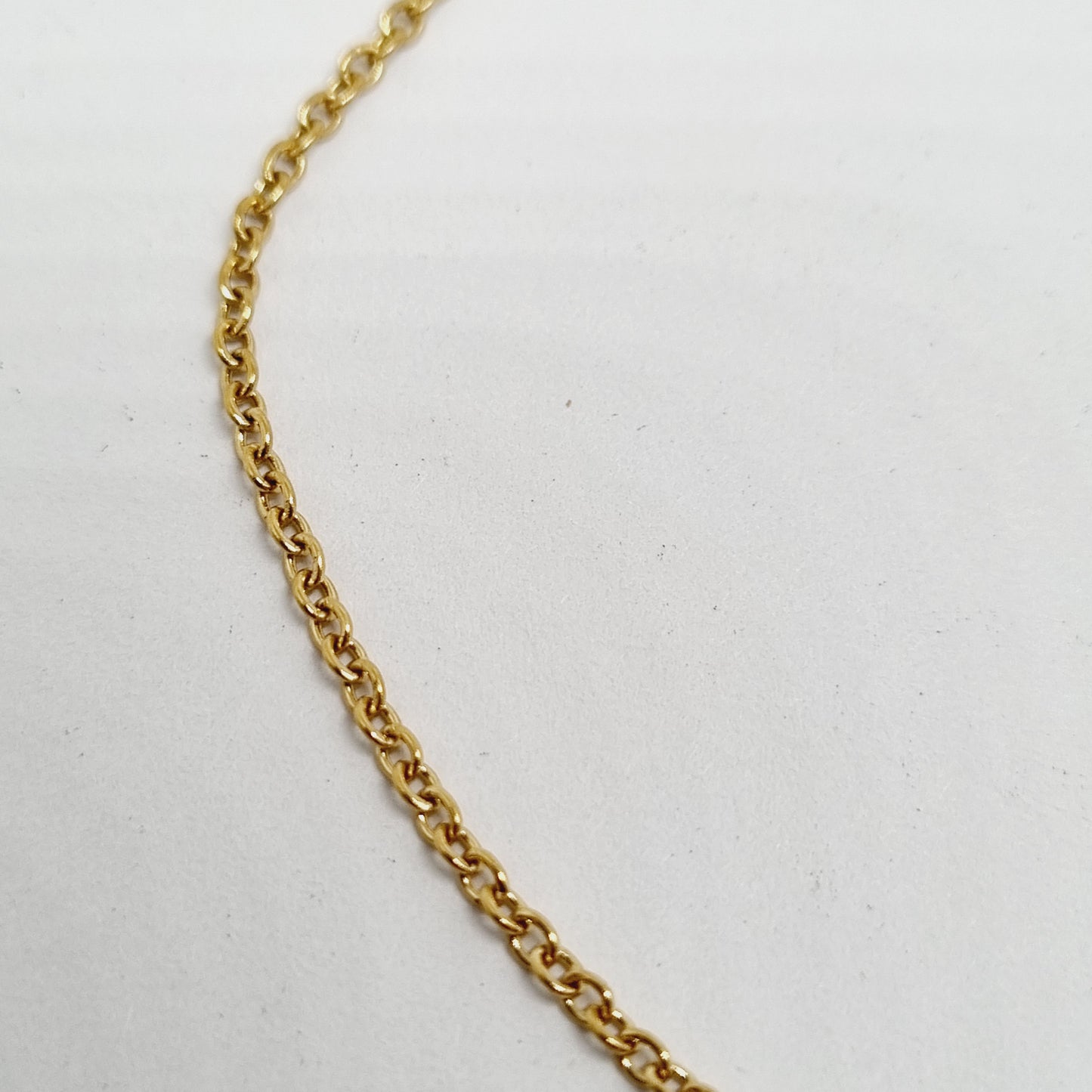 Collier chaîne pendentif acier et nacre CHARLIE