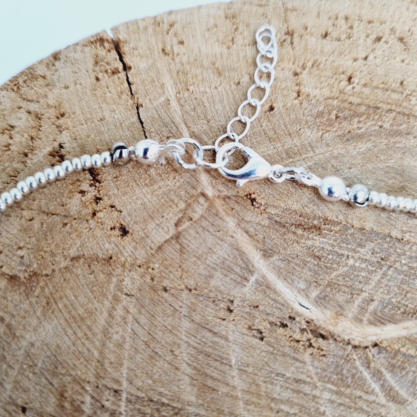 Collier perles rocaille argent et hématite GIGI