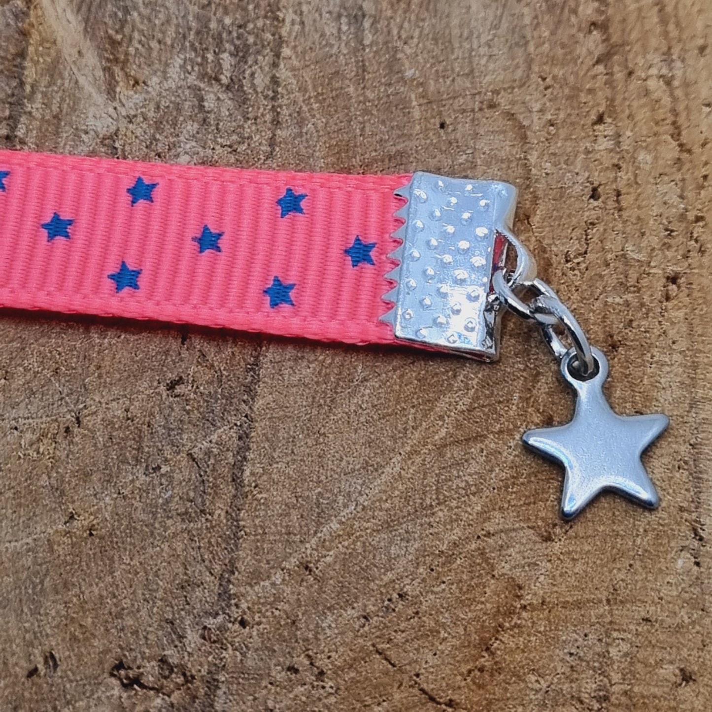 Bracelet manchette ruban satin étoile ZOE