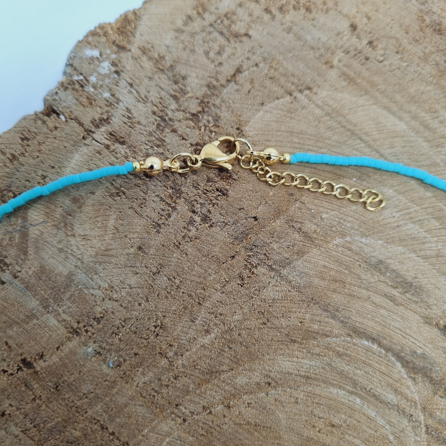 Collier ras du cou perles et cœur doré JUDITH