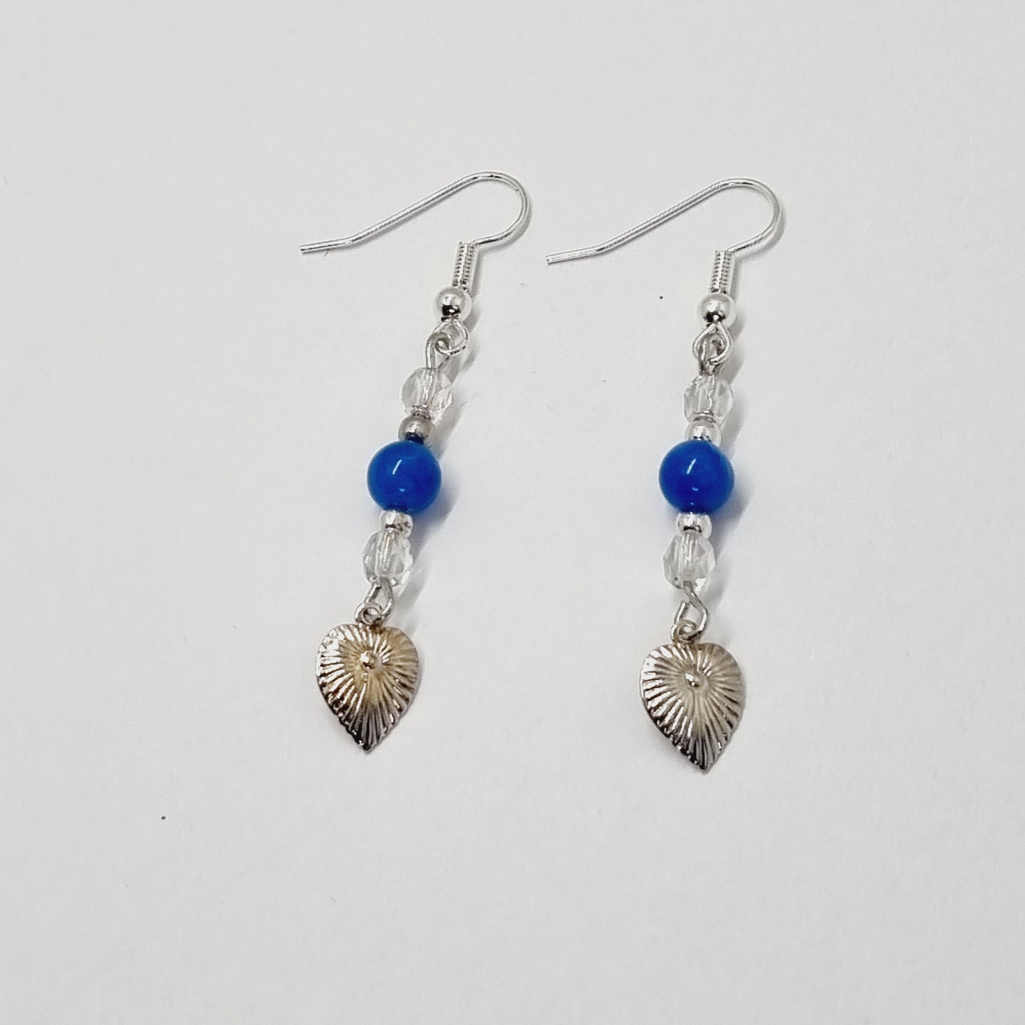 Boucles d'oreilles pendantes cœur et cristal EDEN