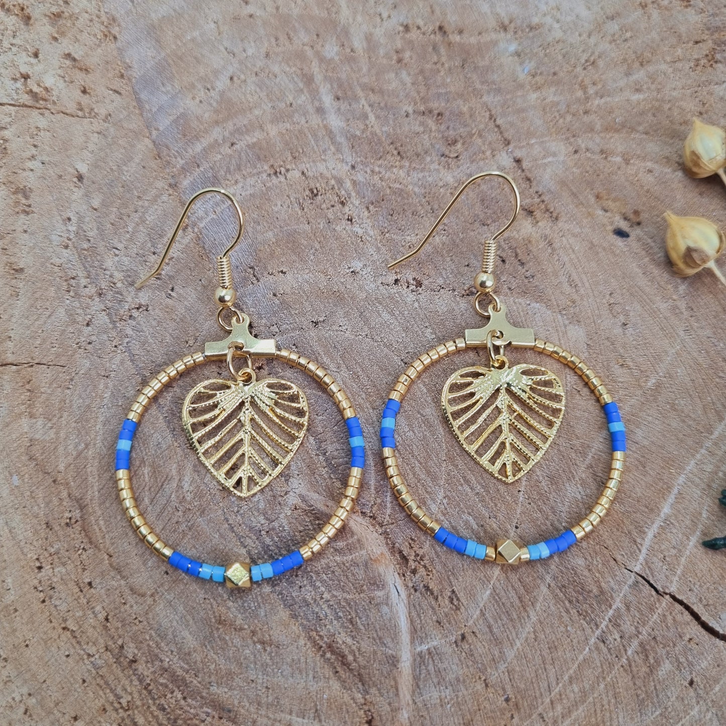 Boucles d'oreilles perles et cœur or HOLLY