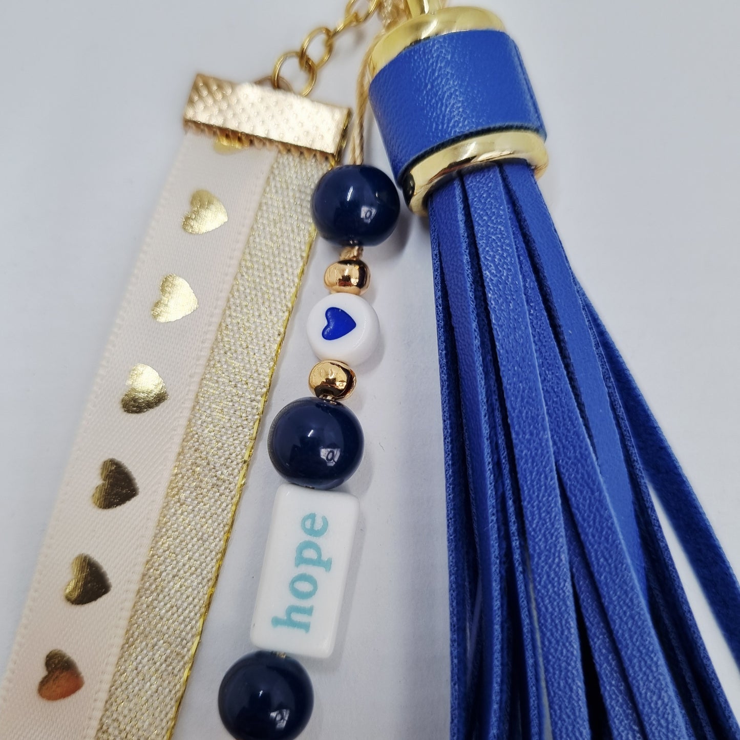 Bijou de sac porte clés grigri Blue Hope