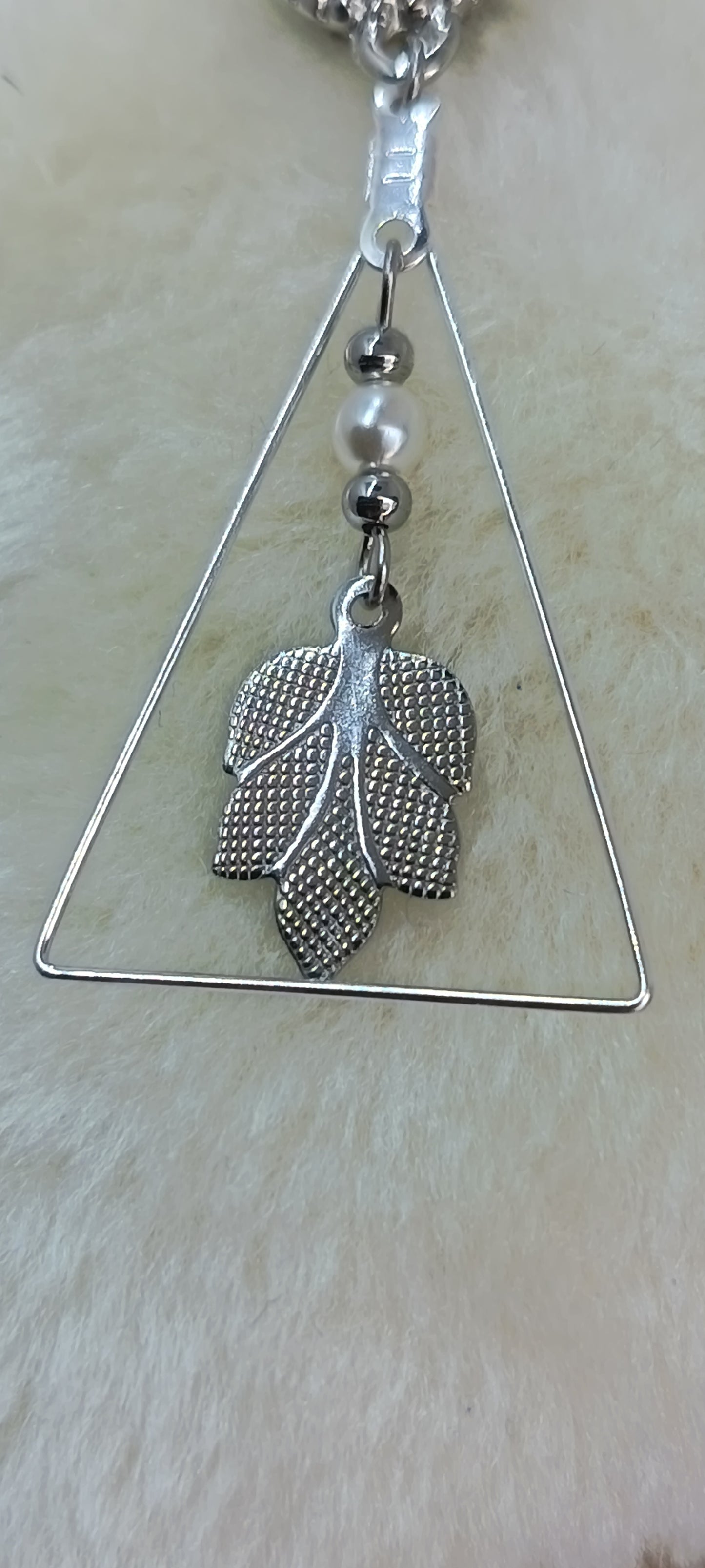 Clips d'oreilles plaqué argent et acier ANNICK