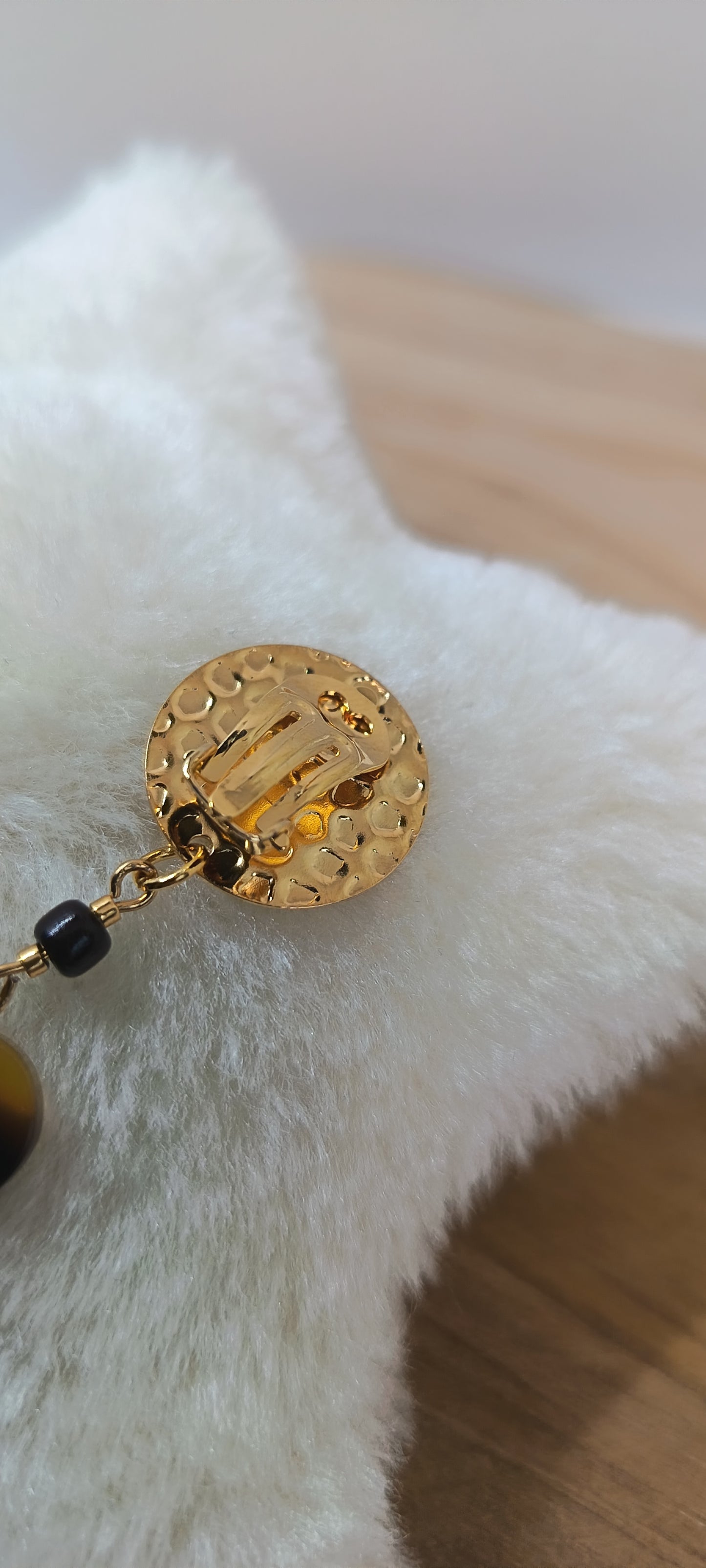 Clips d'oreilles plaqué or AMBRE