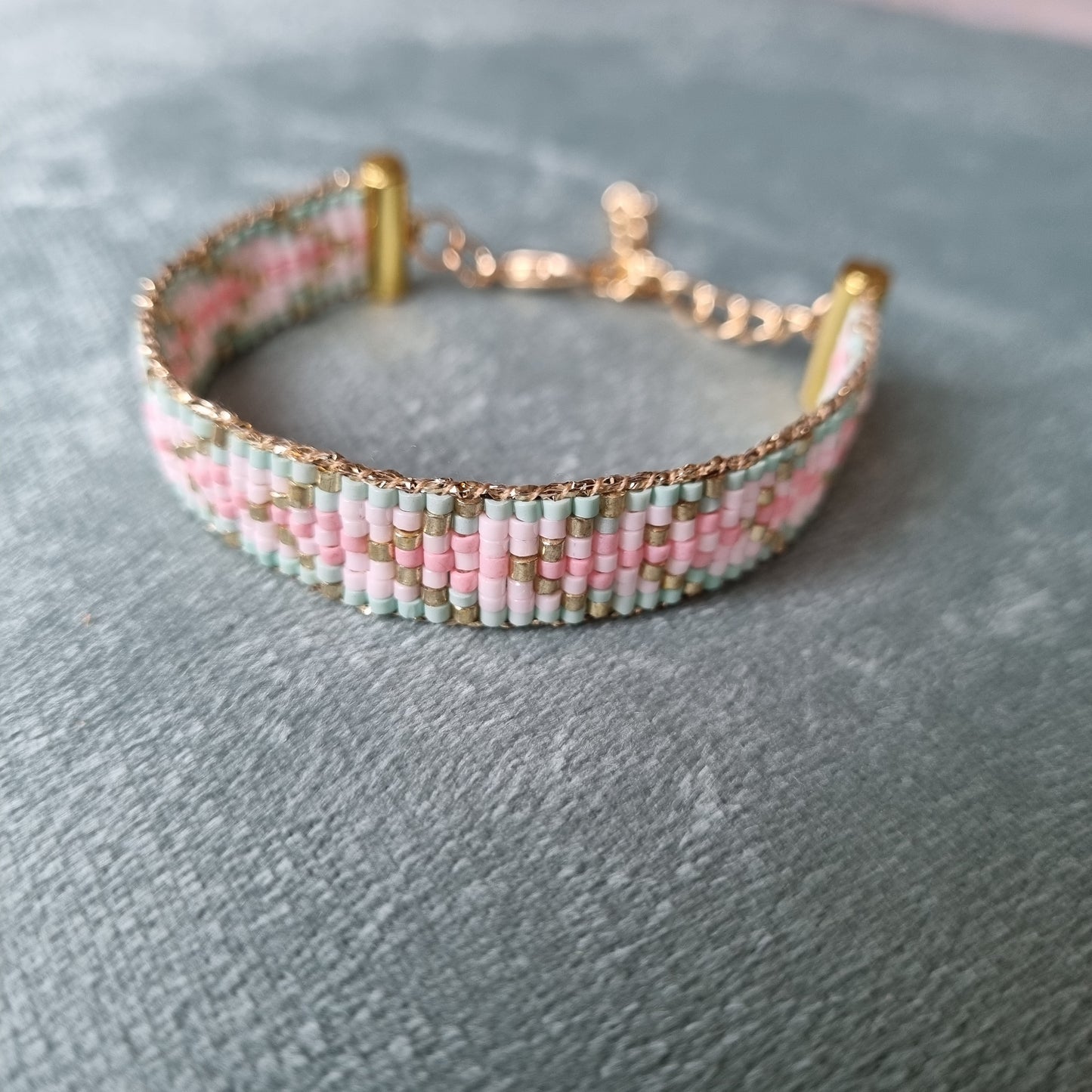 Bracelet tissé perles miyuki INES