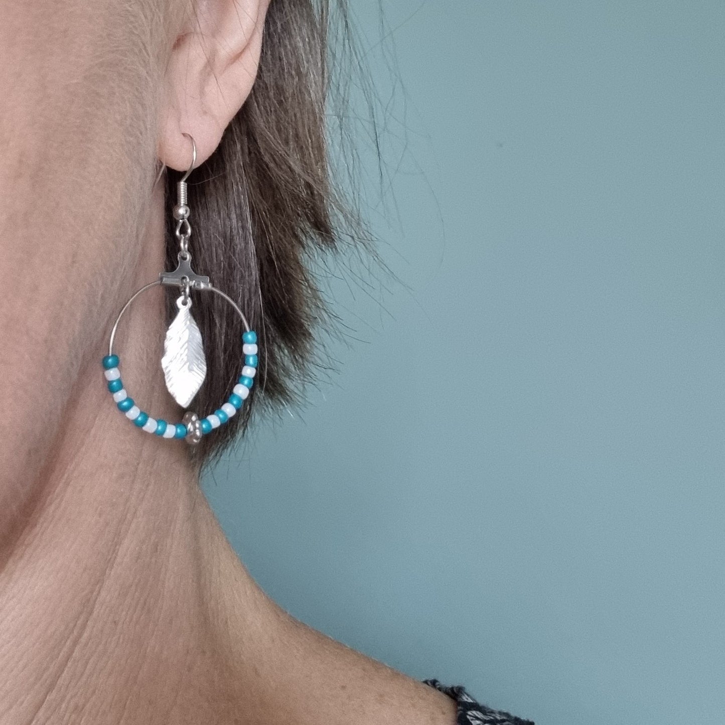 Boucles d'oreilles créoles acier HOJA