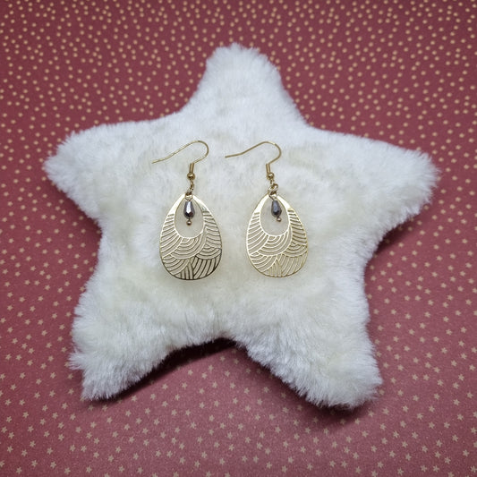 Boucles d'oreilles pendantes goutte AIMEE