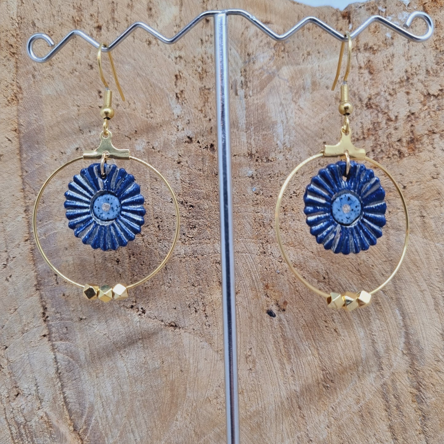 Boucles d'oreilles créoles FLEURS D'AUTOMNE