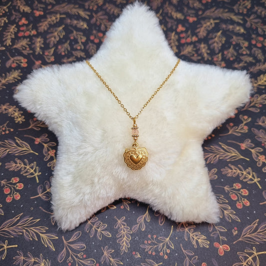 Collier pendentif acier doré ALIENOR