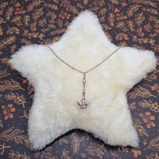 Collier chaîne acier abeille ADELE