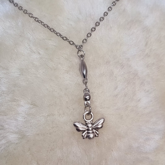 Collier chaîne acier abeille ADELE