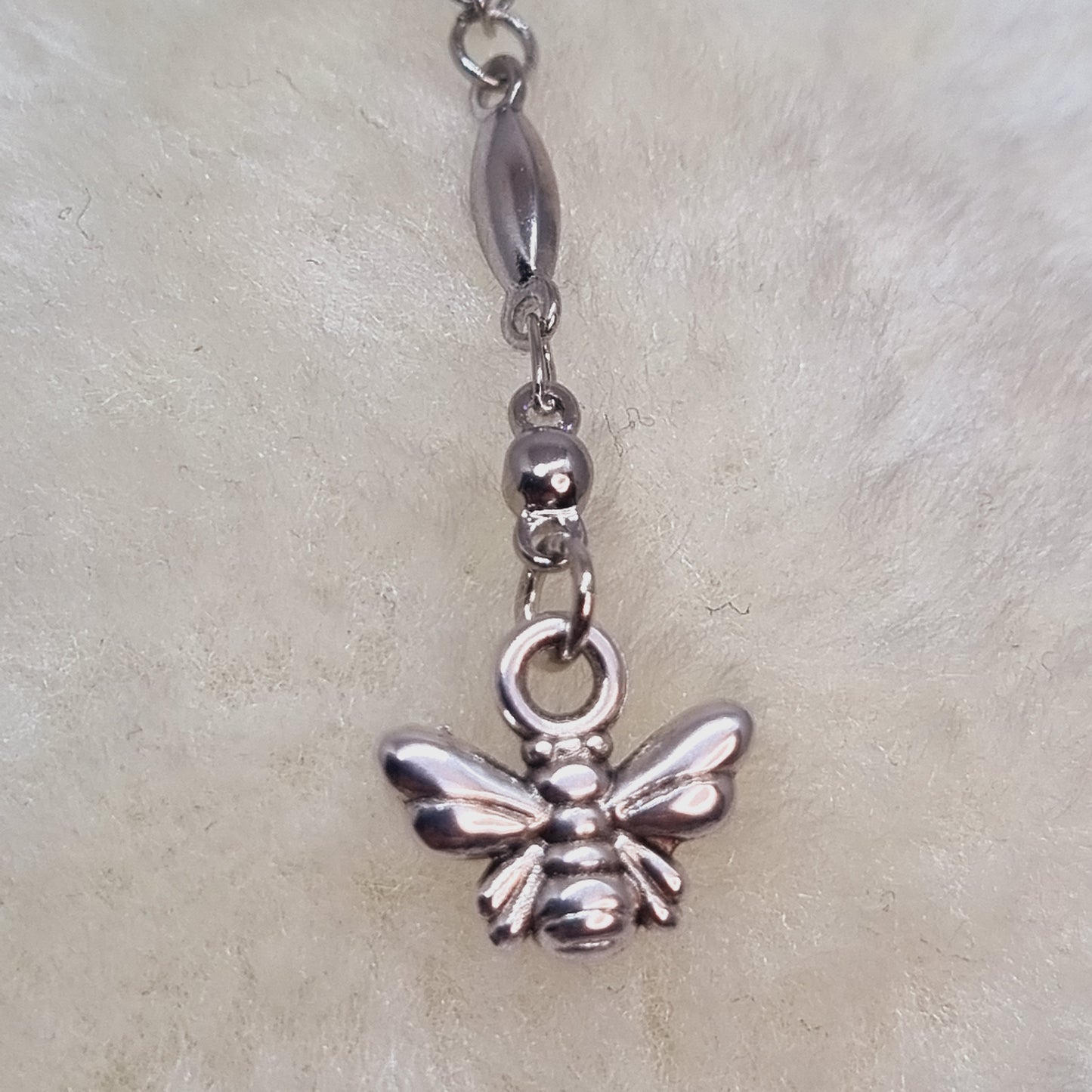 Collier chaîne acier abeille ADELE