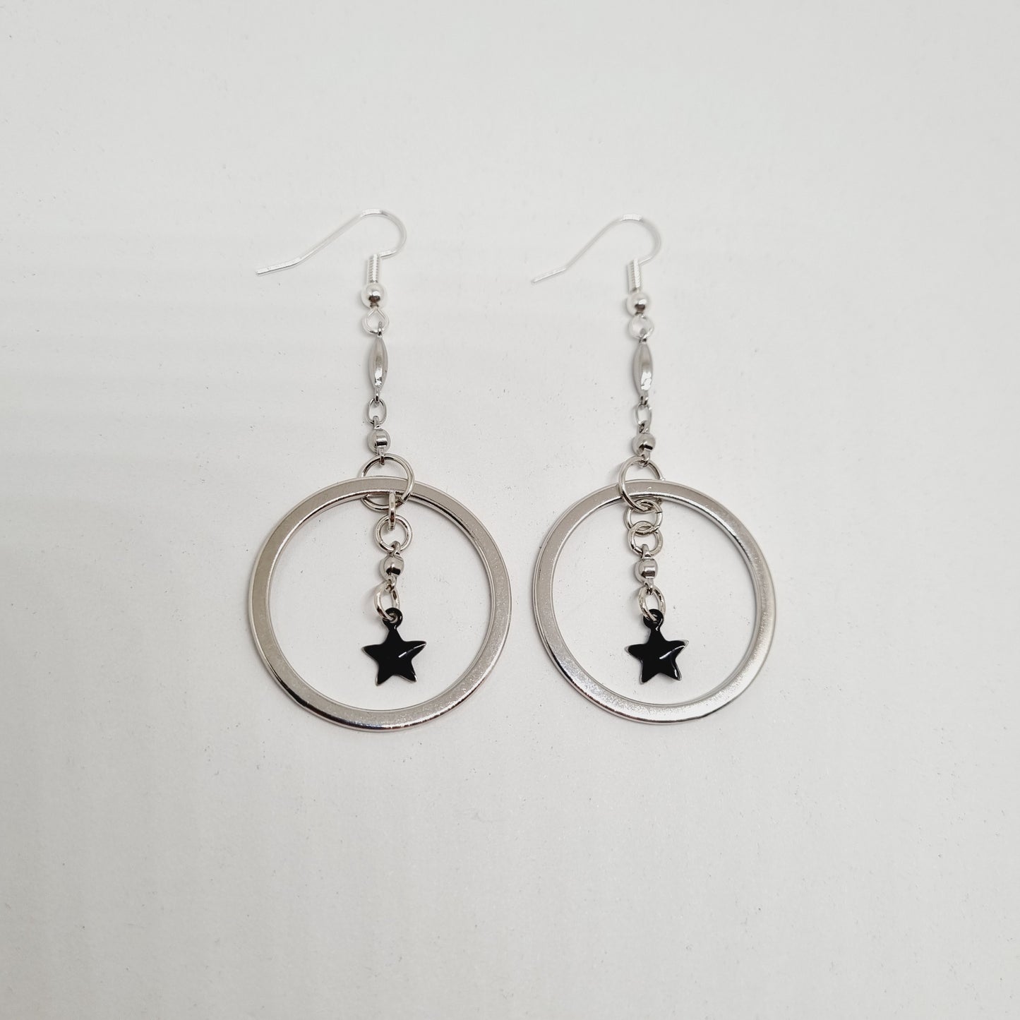 Boucles d'oreilles acier pendantes TILDA