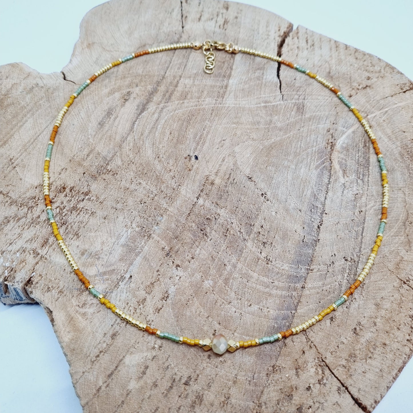 Collier perles fines et acier SIMRAN