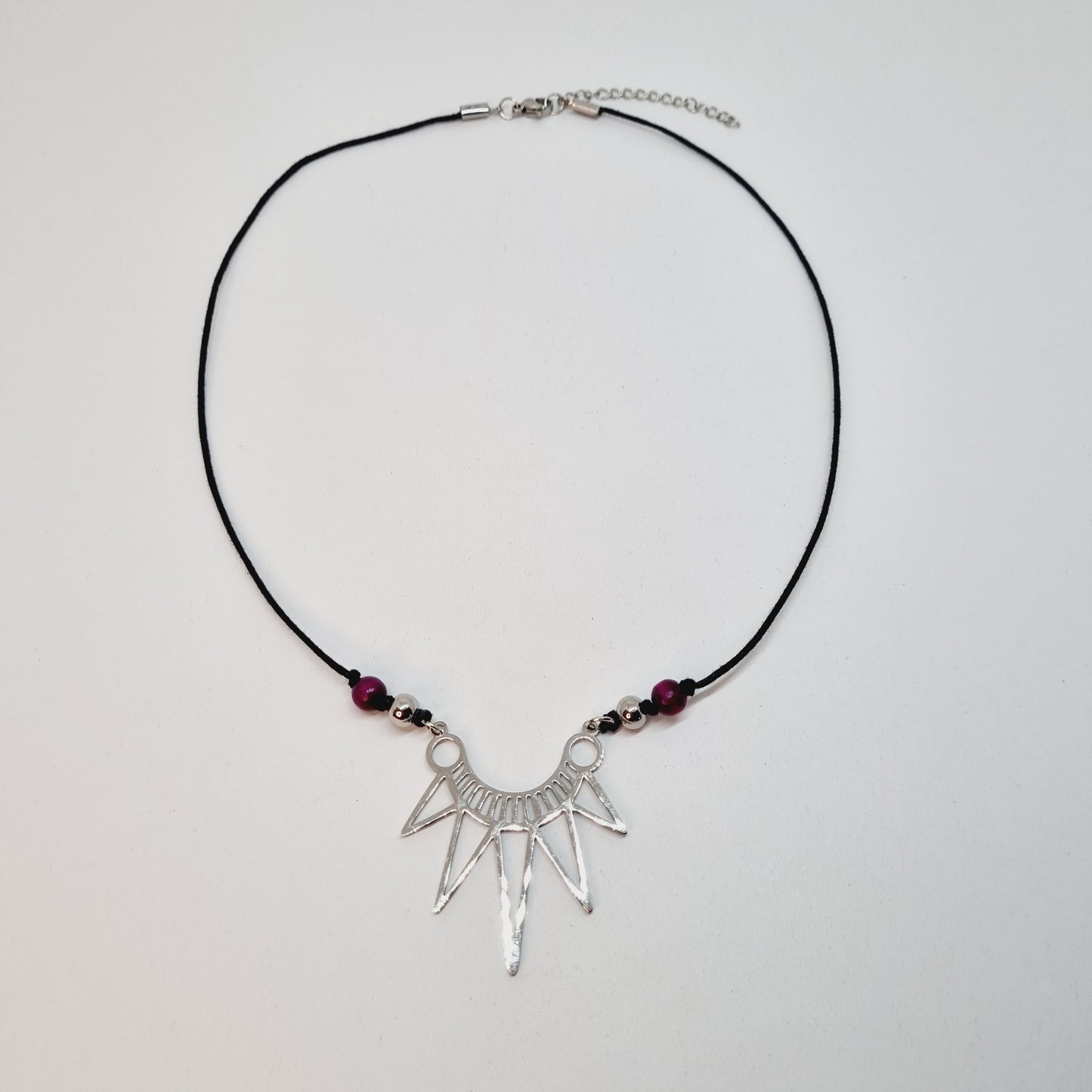 Collier ethnique acier et bois INAYA