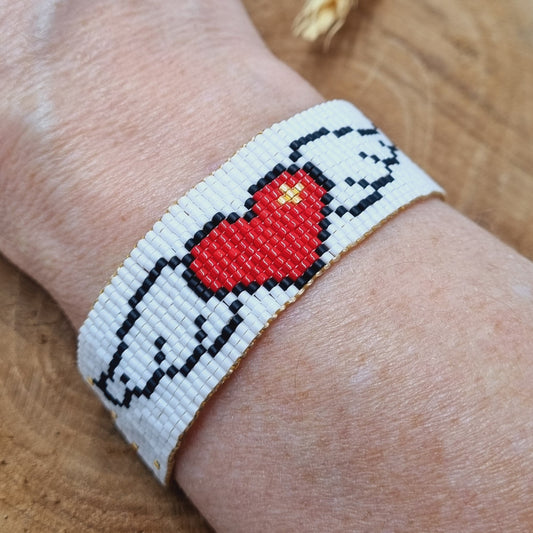 Bracelet tissé perles japonaises Angel Heart