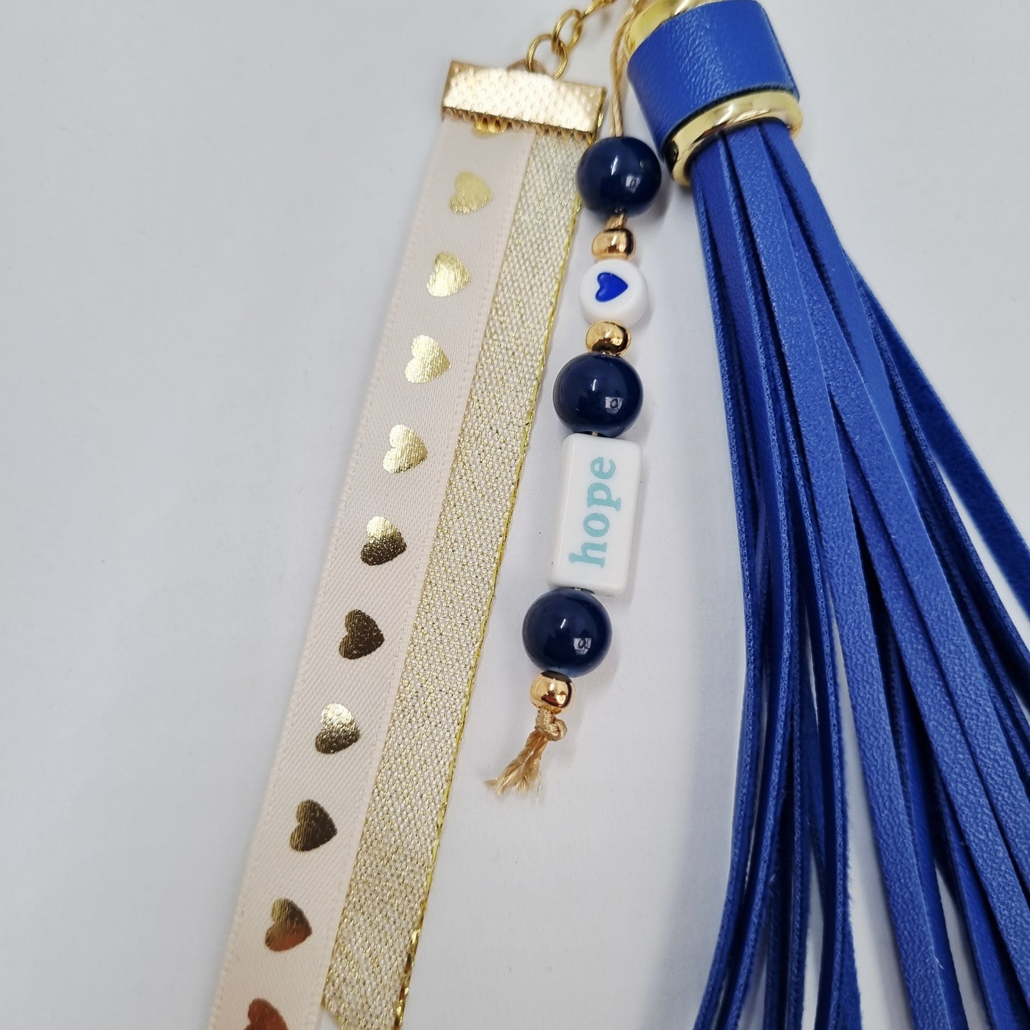 Bijou de sac porte clés grigri Blue Hope