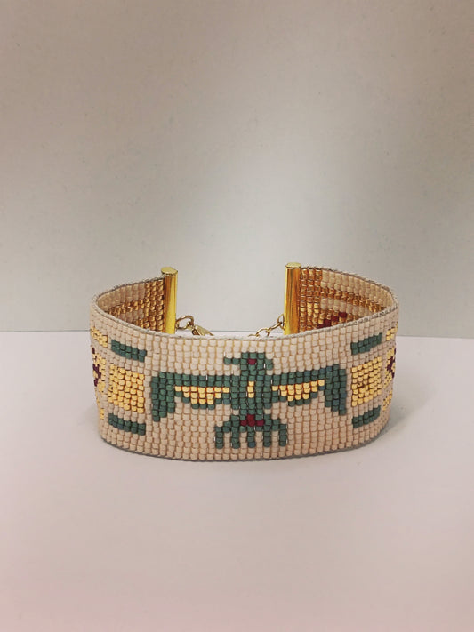 Bracelet manchette en perles amérindien Chayton