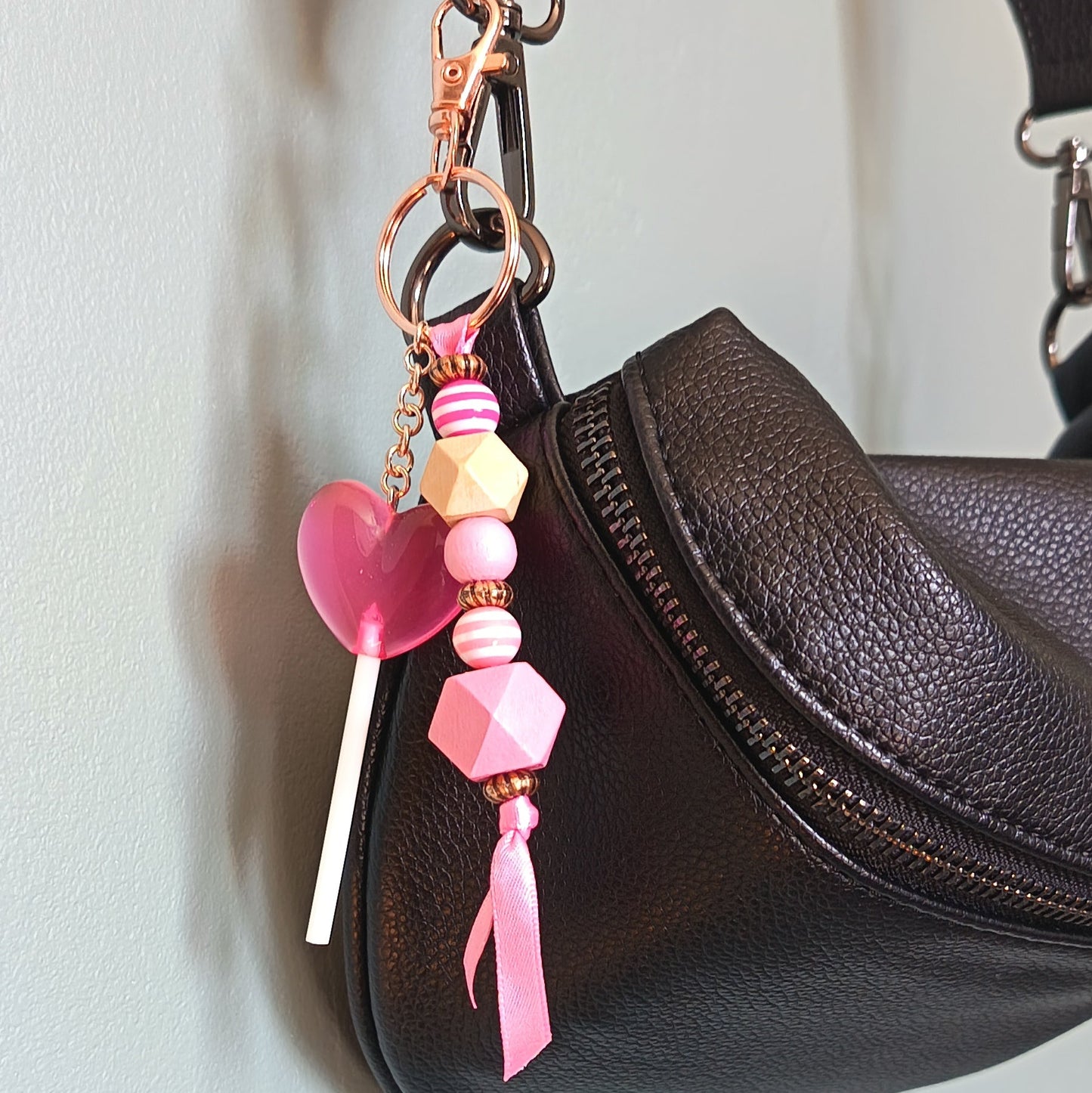 Bijou de sac porte clé PINK LOLLIPOP