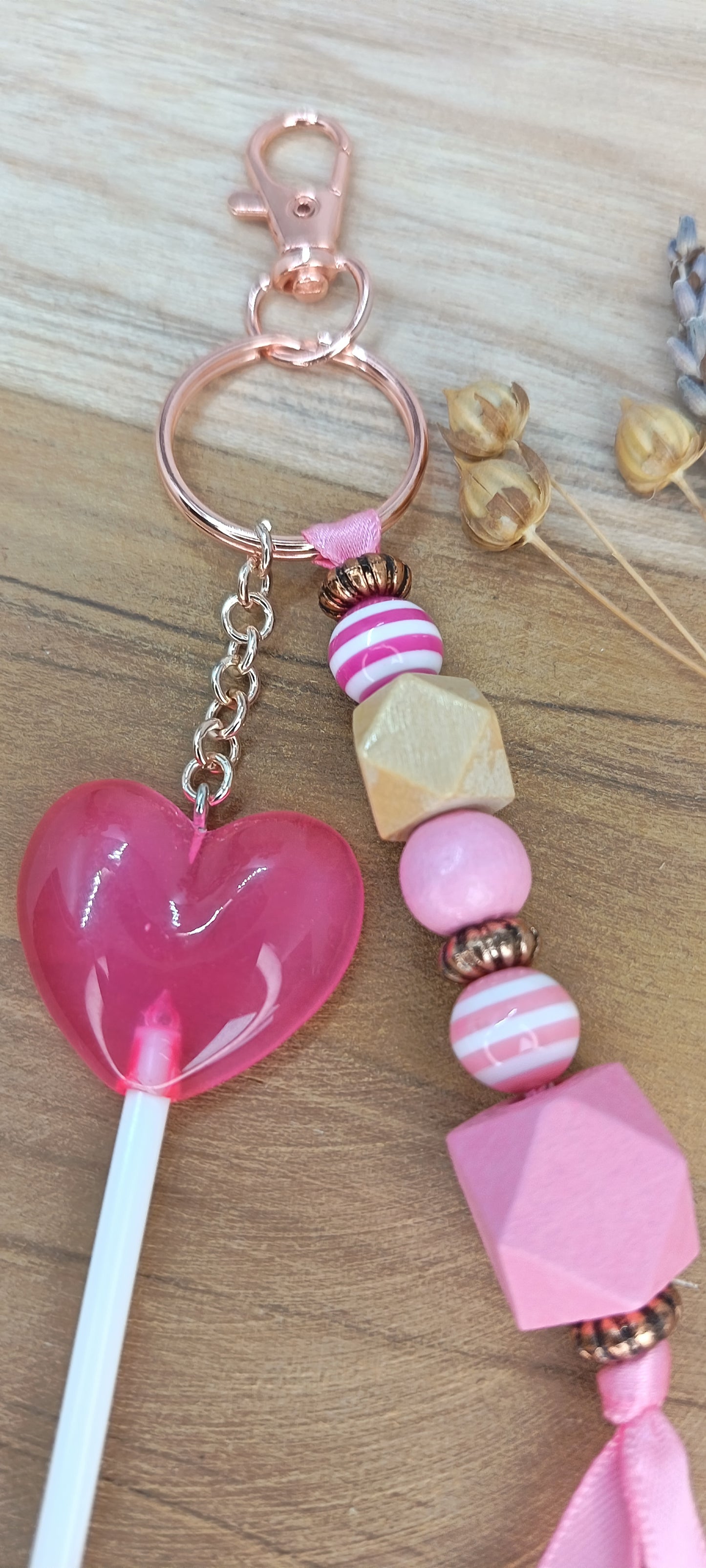 Bijou de sac porte clé PINK LOLLIPOP