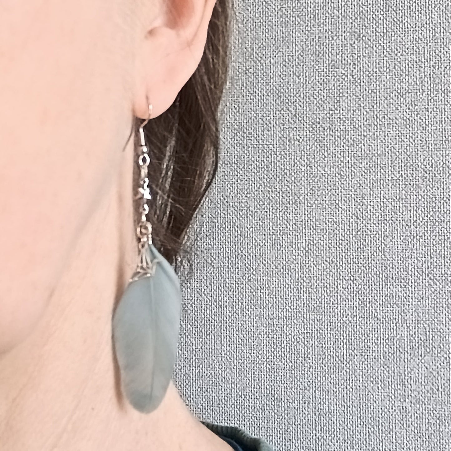 Boucles d'oreilles plume et origami SIXTINE